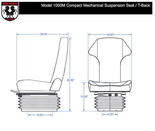 United Seats Mining Seat IHH5000MVNLK Industrial Seats